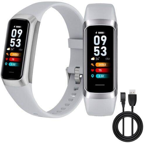 Smartwatch Active Band C60 WODOODPORNY SPORT Z POWIADOMIENIAMI srebrny - obrazek 11