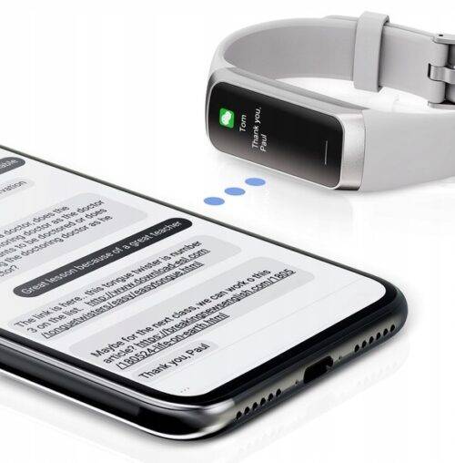 Smartwatch Active Band C60 WODOODPORNY SPORT Z POWIADOMIENIAMI srebrny - obrazek 6