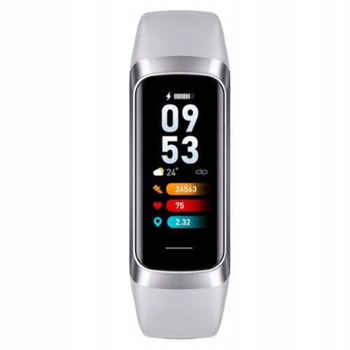 Smartwatch Active Band C60 WODOODPORNY SPORT Z POWIADOMIENIAMI srebrny - obrazek 9