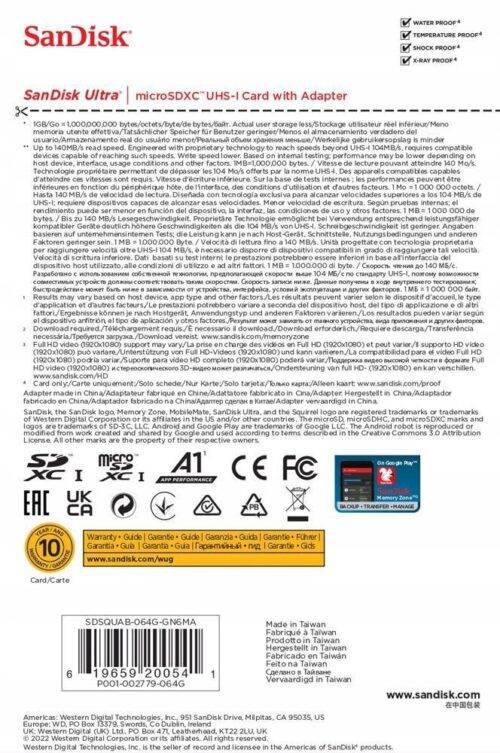 Karta pamięci SDXC SanDisk SDSQUAB-064G-GN6MA 64 GB - obrazek 14