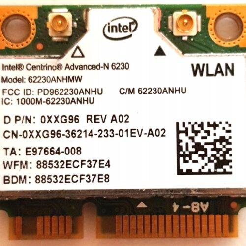 Karta WiFi INTEL 6230 802.11n 2.4GHz 5GHz 300Mbps