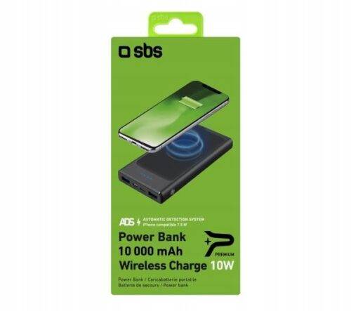 Powerbank SBS 10000 mAh czarny - obrazek 2
