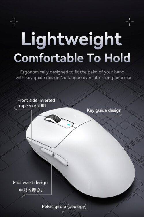 Attack Shark X3 Tri-Mode 2.4g-BT-Wired, Lightweight Gaming Mouse - obrazek 5