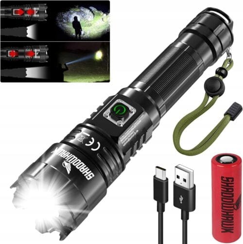 Shadowhawk latarka taktyczna LED10000 lumenów IP67 bardzo jasna 5 trybów