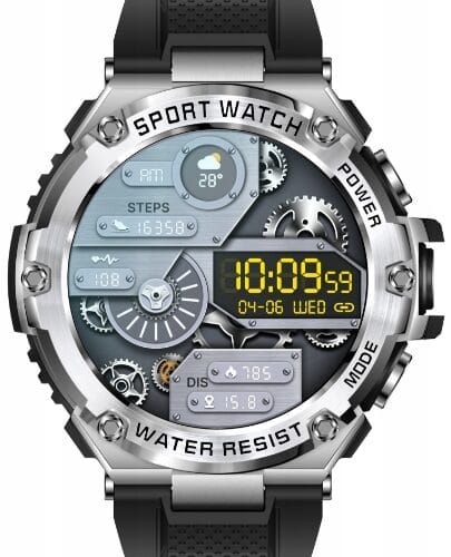 SMARTWATCH ZEGAREK MĘSKI HD 1,5" SPORT ROZMOWY BT MEGA BATERIA 800mAh PL