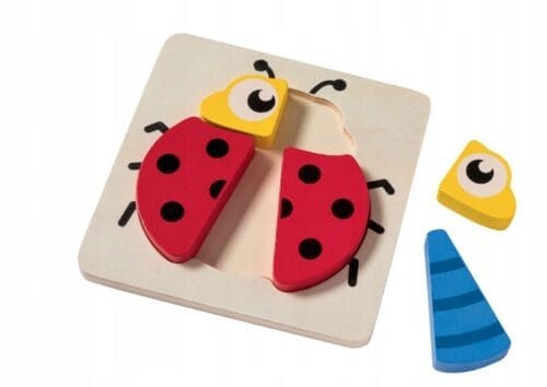 Playtive kolorowe, drewniane puzzle 2D Biedronka 1+ - obrazek 6