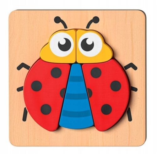 Playtive kolorowe, drewniane puzzle 2D Biedronka 1+ - obrazek 5