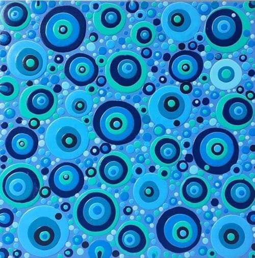 Zestaw farb do malowania kroplami blob paint Blue creabox 4x90 ml - obrazek 6
