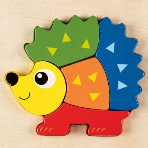 Playtive kolorowe, drewniane puzzle 2D Jeż
