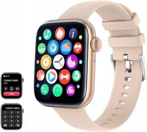 SMARTWATCH DAMSKI 120+ SPORTOWYCH FITNESS TRACKER ASYSTENT RÓŻOWY