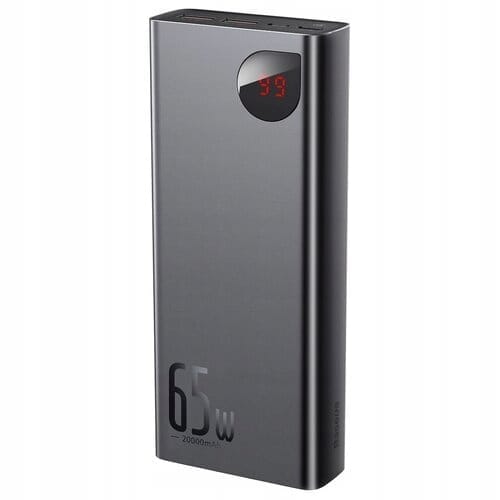 BASEUS POWERBANK 20000MAH 2X USB 1X USB-C PD QC 4.0 65W LED