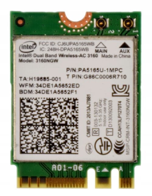 KARTA WIFI SIECIOWA INTEL 3160NGW AC 3160