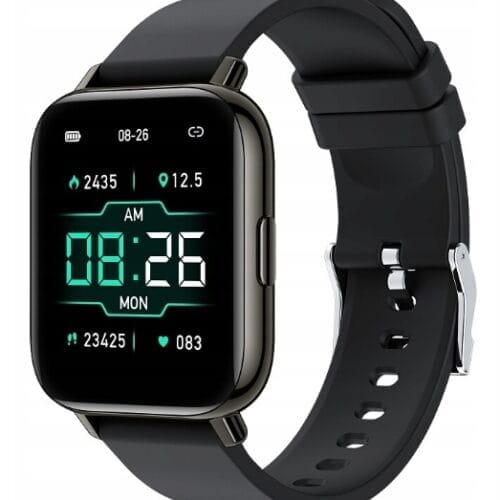 Zegarek Smartwatch Inteligentny fitness USB czarny