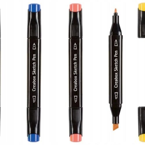 MARKER DEKORACYJNY DWUSTRONNY KOLOROWY CREABOX 4szt SKETCH PEN