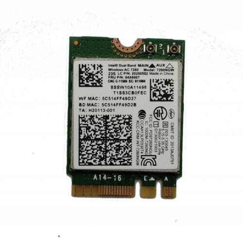 Intel Dual Band Wireless-AC 7260 7260NGW