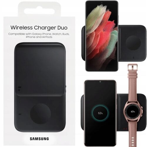 SAMSUNG DUO CHARGER ŁADOWARKA INDUKCYJNA BEZPRZEWODOWA PODWÓJNA 9W QI