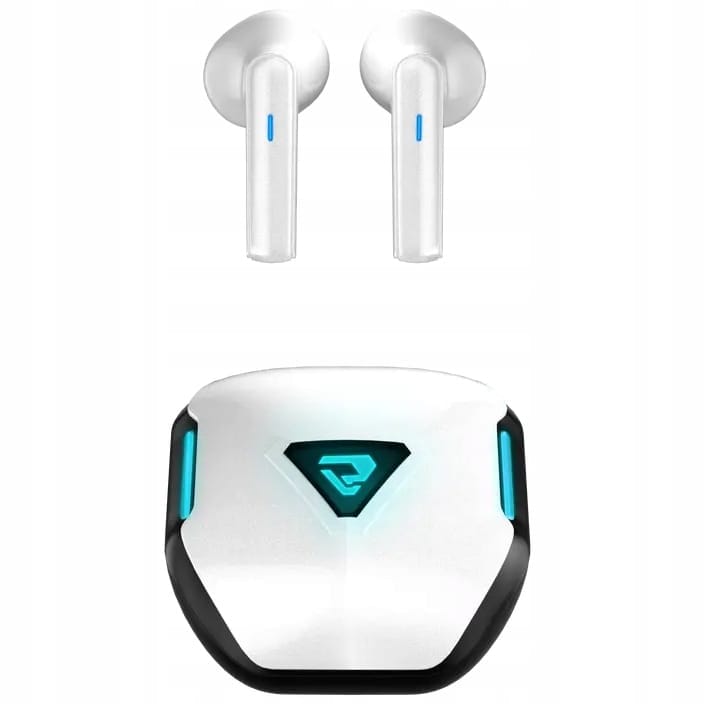 Słuchawki gamingowe bezprzewodowe z mikrofonem Bluetooth USB C TWS białe