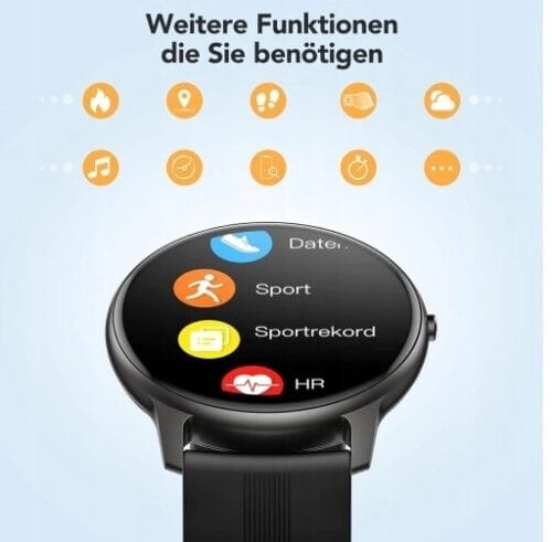 Zegarek Smartwatch AGPTEK LW11-34C CZARNY OKRĄGŁY - obrazek 3