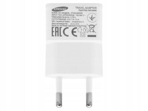 ORYGINALNA UNIWERSALNA ŁADOWARKA SIECIOWA USB SAMSUNG ETA0U83EWE 1A