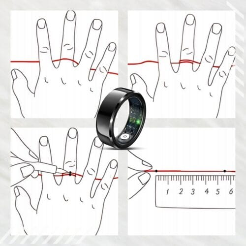 SMART RING INTELIGENTNY PIERŚCIONEK TĘTNO STRES KROKI SEN SPORT - obrazek 4