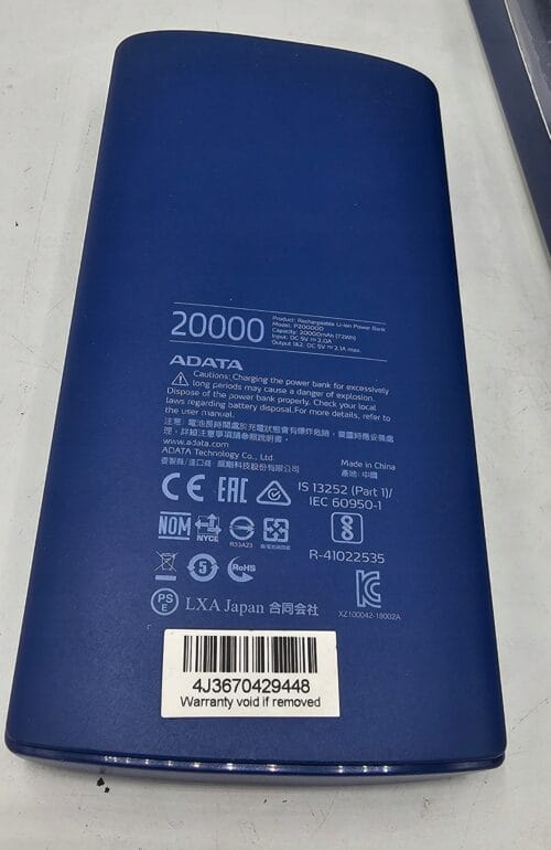 POWERBANK ADATA P20000D 20000 MAH 2.1A NIEBIESKI - obrazek 7