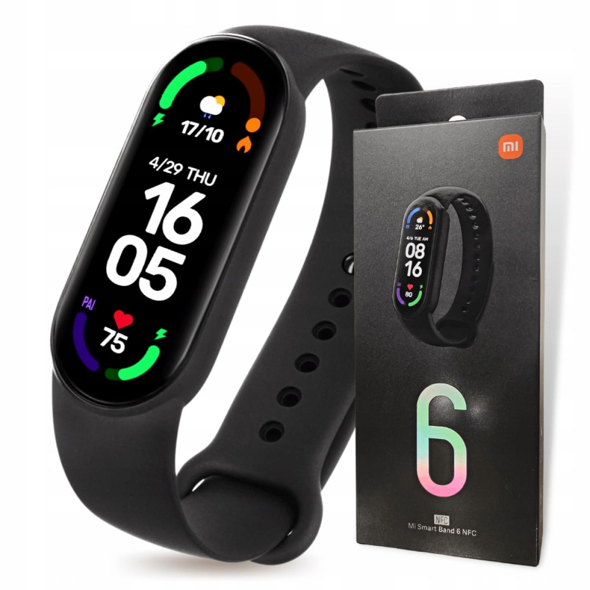 Smartband Xiaomi Mi Band 6 NFC czarny