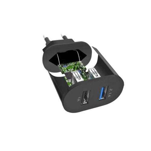 Ładowarka sieciowa uniwersalna SBS TETR2USB21AFAST 2,1A 2x USB Czarna - obrazek 3