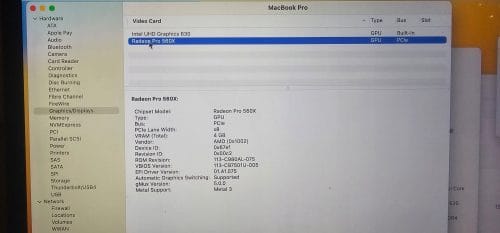 Laptop Apple MacBook Pro A1990 2019 15,4 " i7 16 GB / 512 GB AMD PRO 560 - obrazek 8