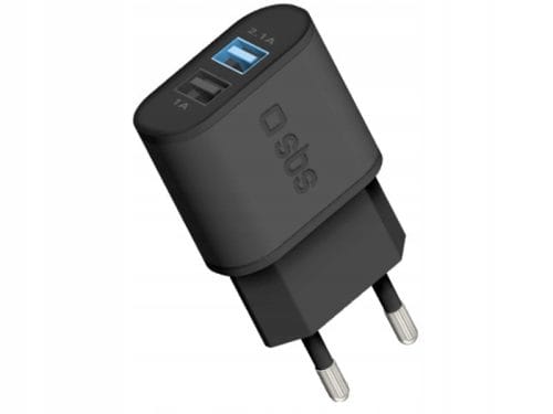 Ładowarka sieciowa uniwersalna SBS TETR2USB21AFAST 2,1A 2x USB Czarna - obrazek 2