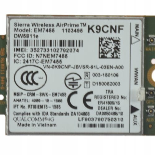 Karta Modem WWAN 4G LTE Sierra Wireless AirPrime EM7455 DW5811e K9CNF