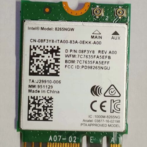 Karta WIFI WLAN Intel 8265NGW Dell 08F3Y8